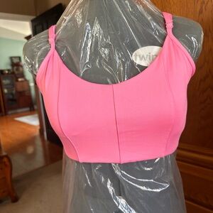 NWT PINK Victoria's Secret Vibrant Pink sports bra size large